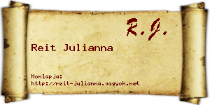 Reit Julianna névjegykártya